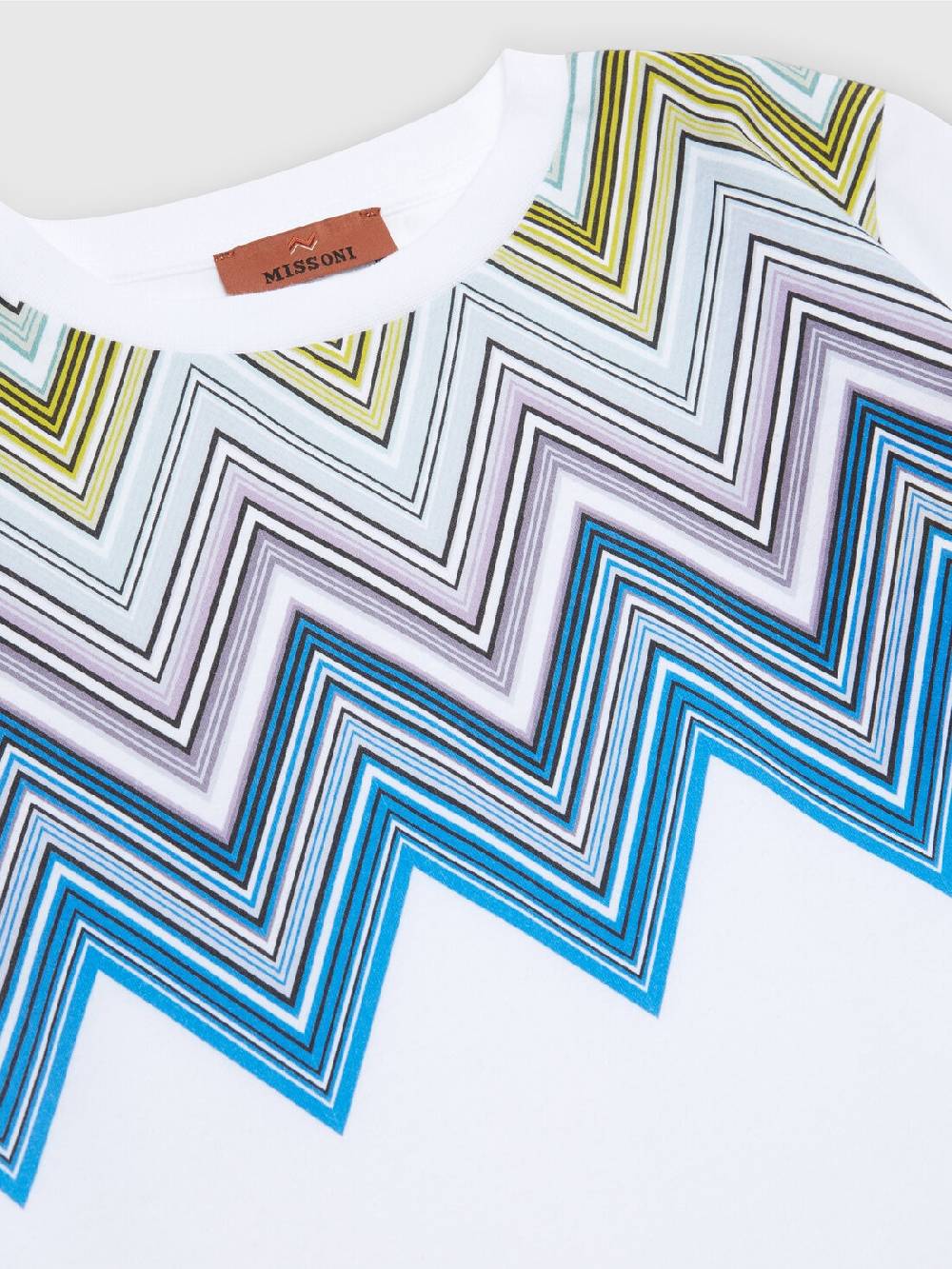 M Missoni T-shirt a maniche corte in cotone con stampa chevron Affare Del Giorno