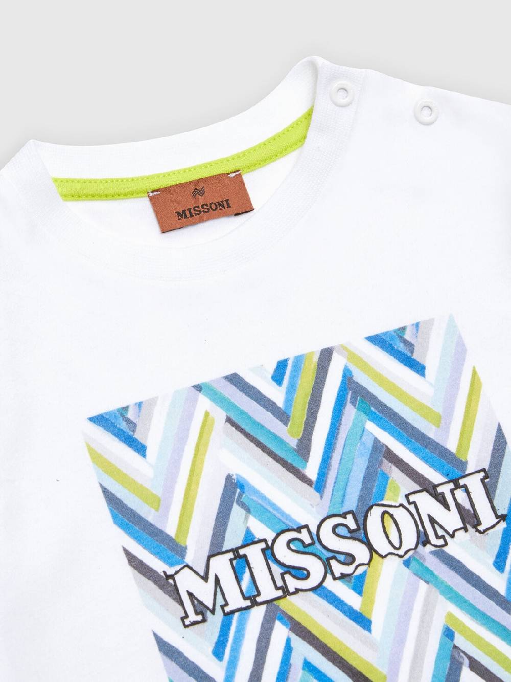 M Missoni T-shirt in jersey di cotone con logo Sottocosto