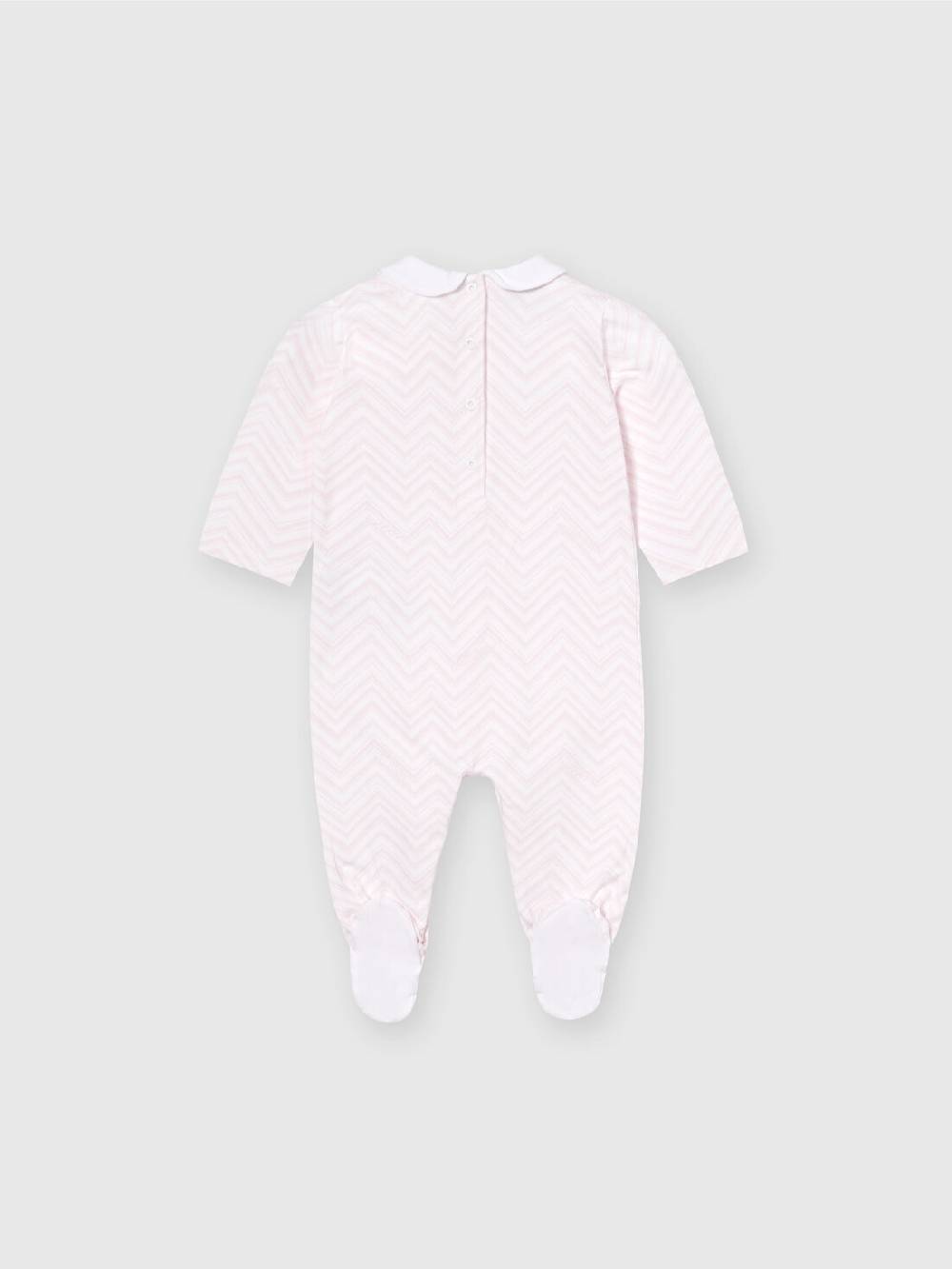 M Missoni Set due pezzi con tutina e zuccotto in cotone zig zag Convenienza