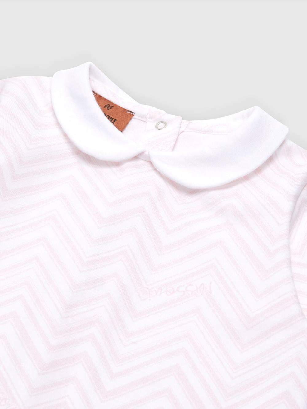 M Missoni Set due pezzi con tutina e zuccotto in cotone zig zag Convenienza
