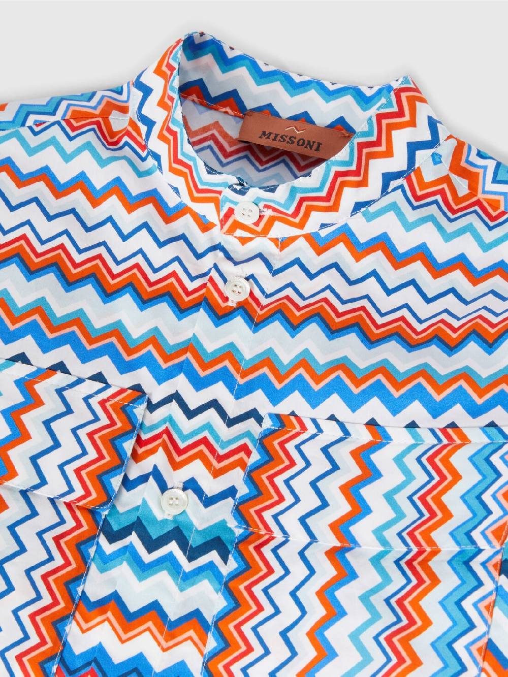 M Missoni Camicia a maniche corte in cotone zig zag Presa