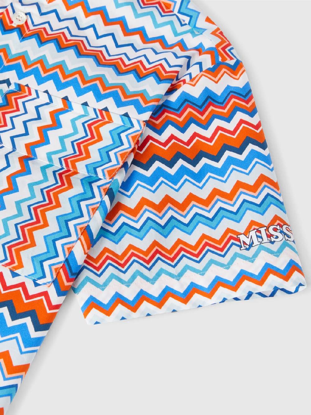 M Missoni Camicia a maniche corte in cotone zig zag Presa