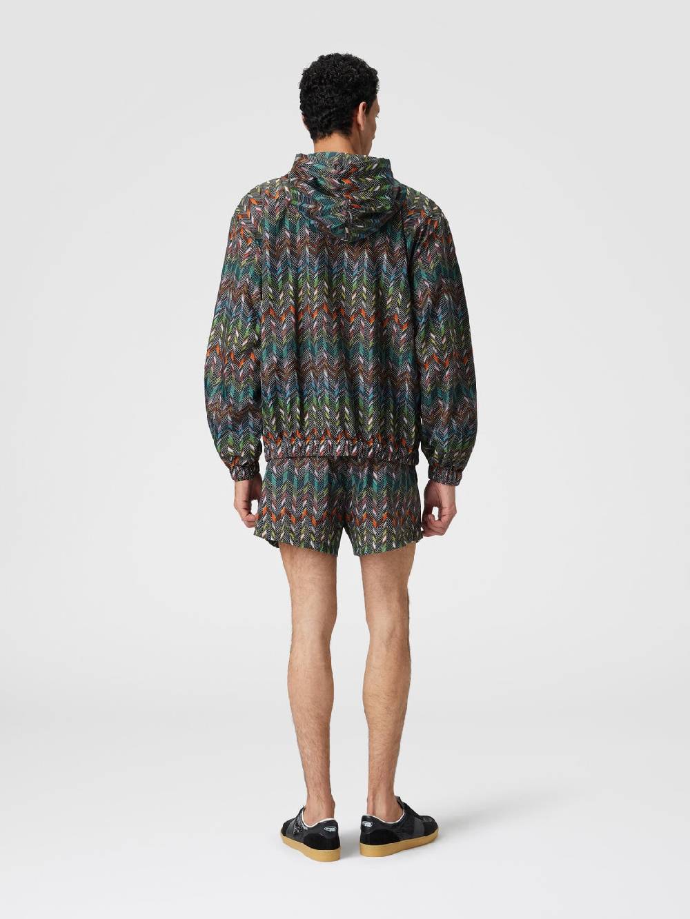 M Missoni Giacca a vento in nylon stampato con logo Outlet