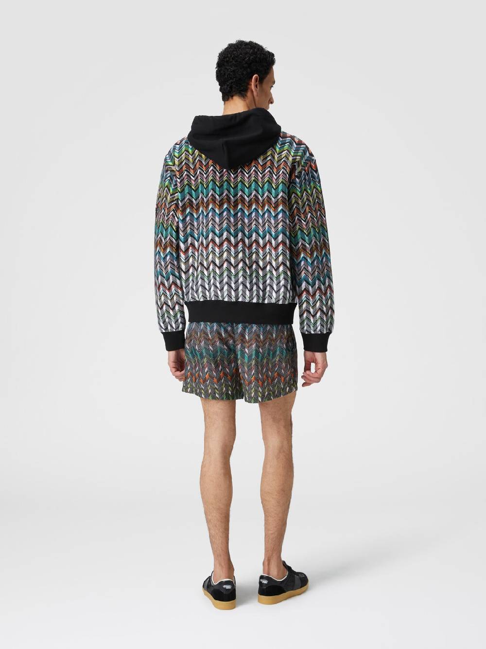 M Missoni Felpa con cappuccio in maglia zig zag Saldi