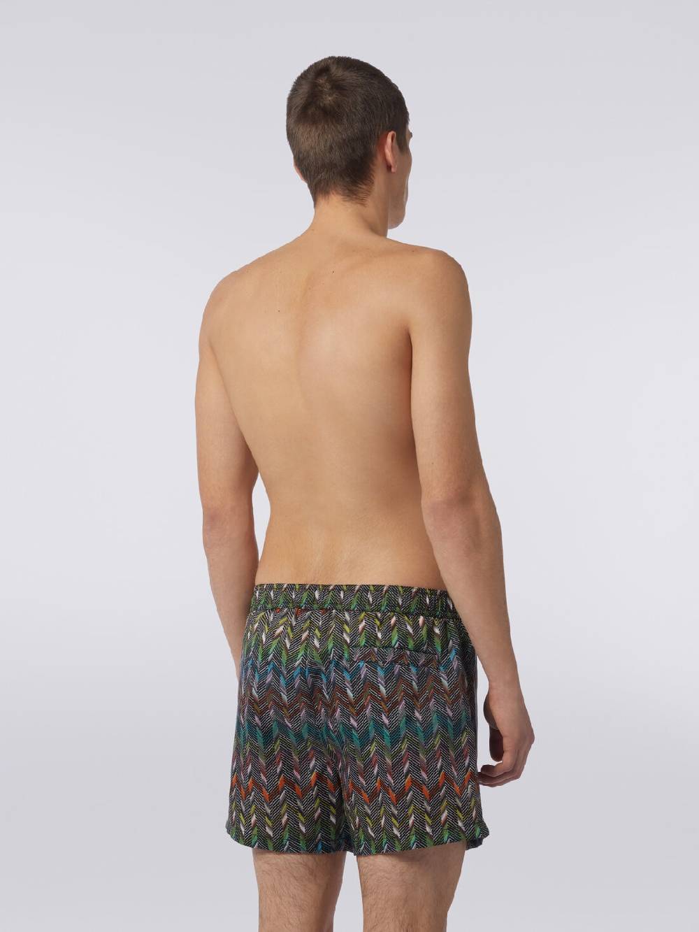 M Missoni Boxer mare in nylon stampato con logo Offerte