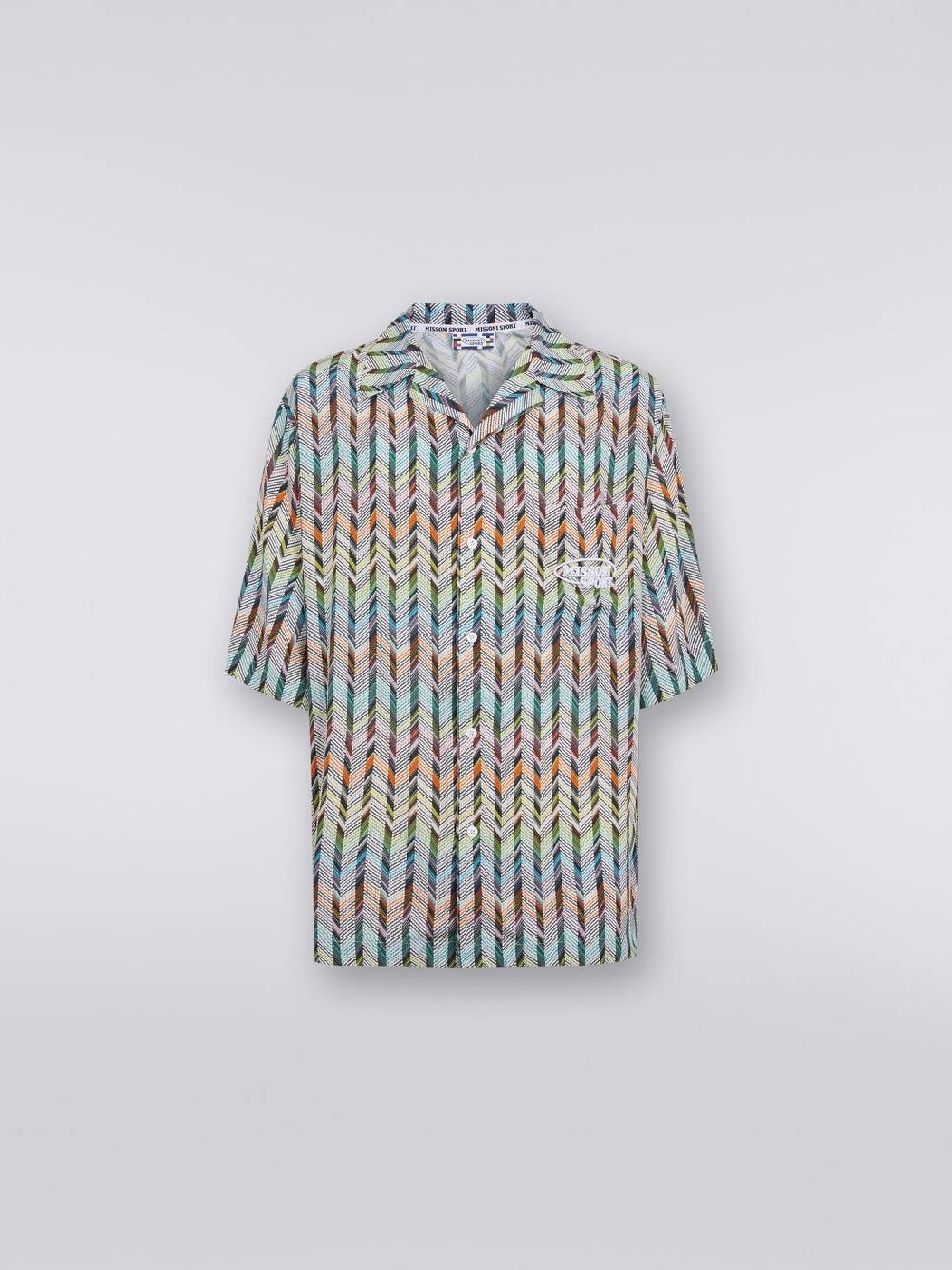 M Missoni Camicia da bowling in viscosa stampata con logo Hotsell