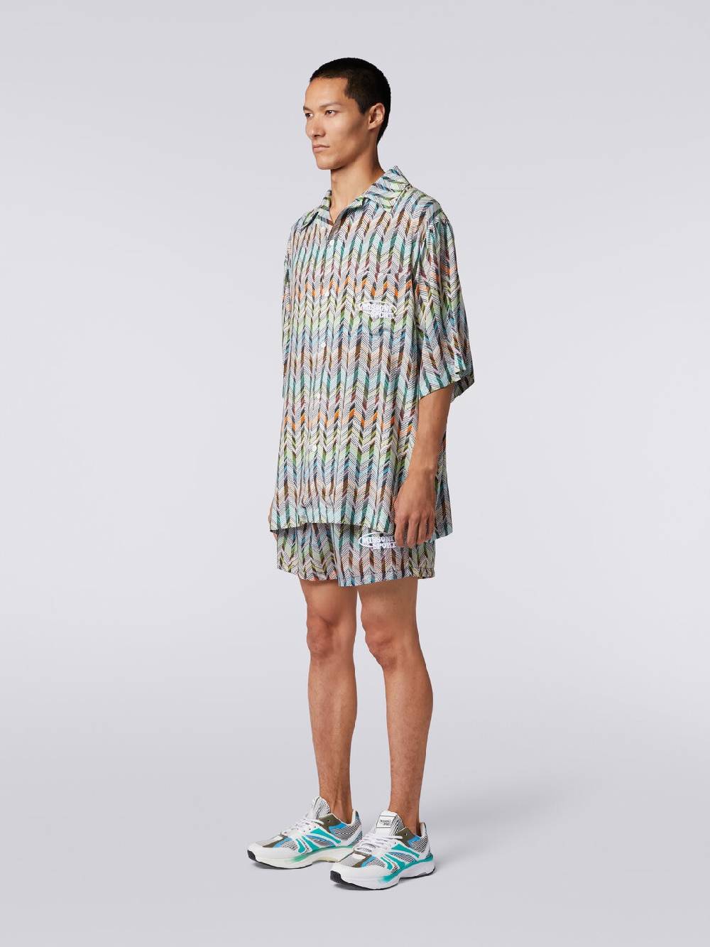 M Missoni Camicia da bowling in viscosa stampata con logo Hotsell