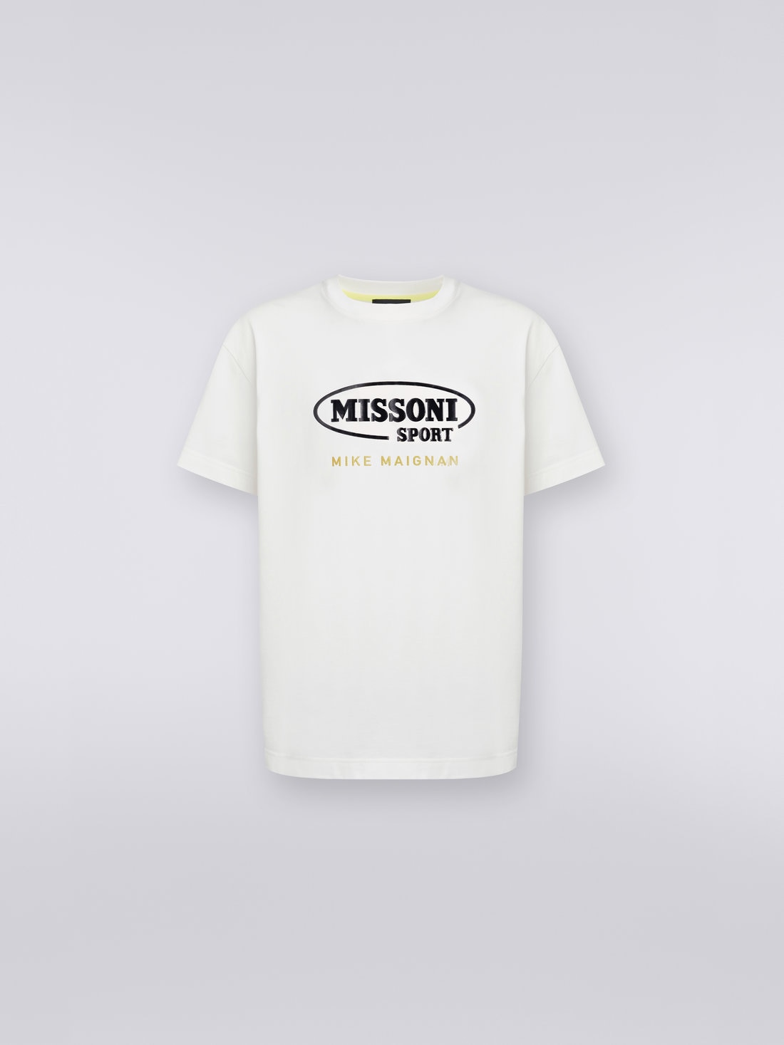 M Missoni T-shirt girocollo in cotone con logo in collaborazione con Mike Maignan Latest fashion