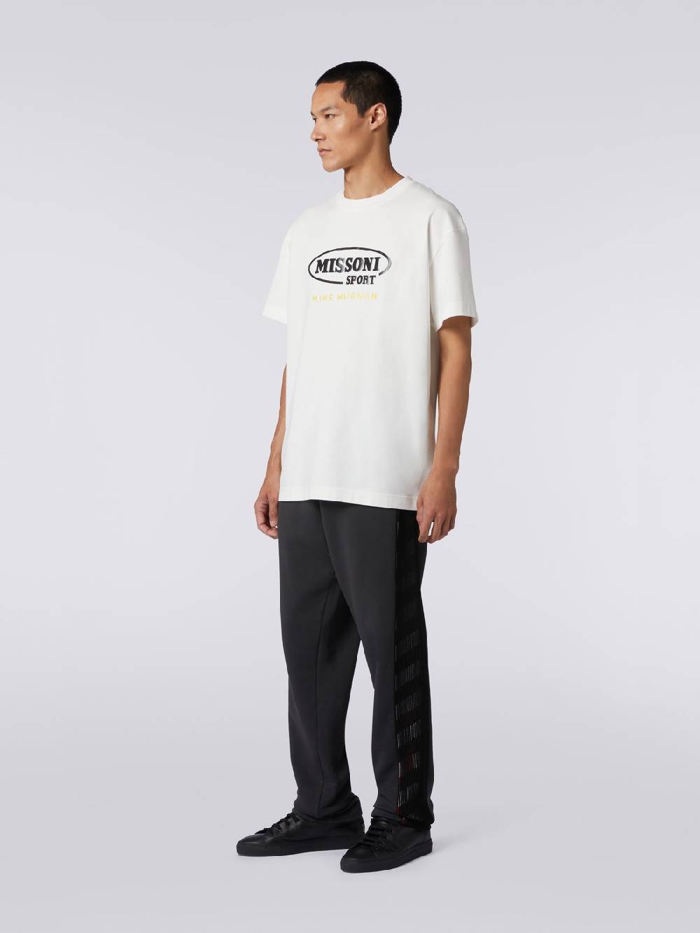 M Missoni T-shirt girocollo in cotone con logo in collaborazione con Mike Maignan Latest fashion