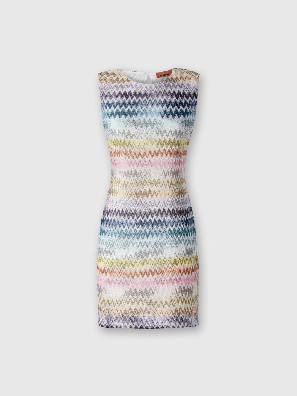 M Missoni Mini-abito senza maniche in viscosa zig zag lamé Offerta temporanea