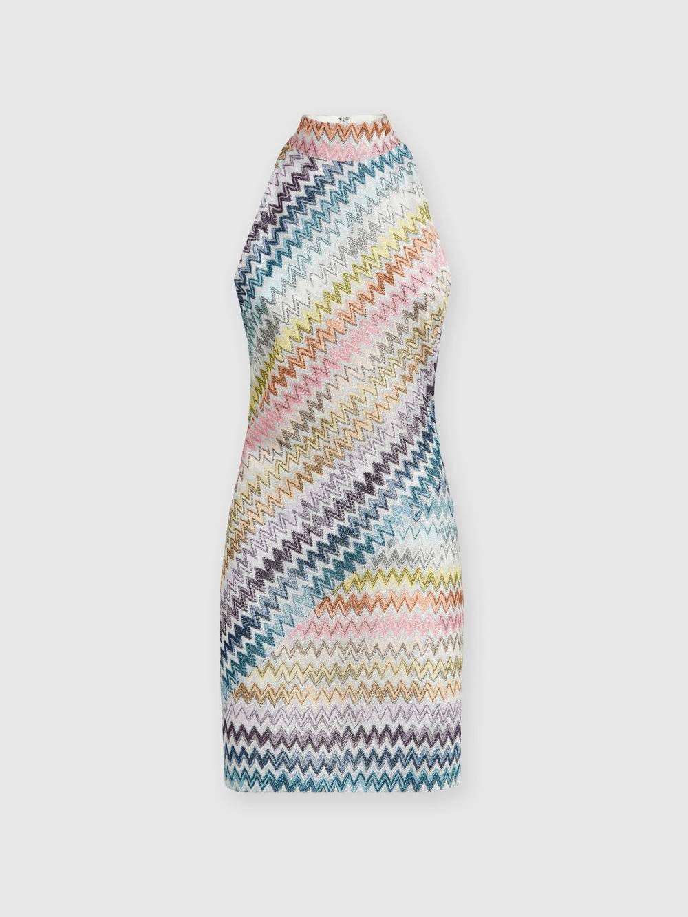 M Missoni Mini-abito senza maniche in viscosa zig zag lamé Offerte esclusive