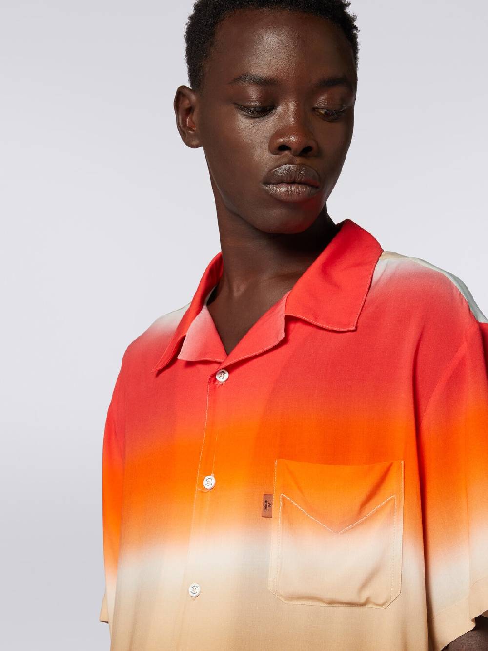 M Missoni Camicia a maniche corte in viscosa dégradé Moda