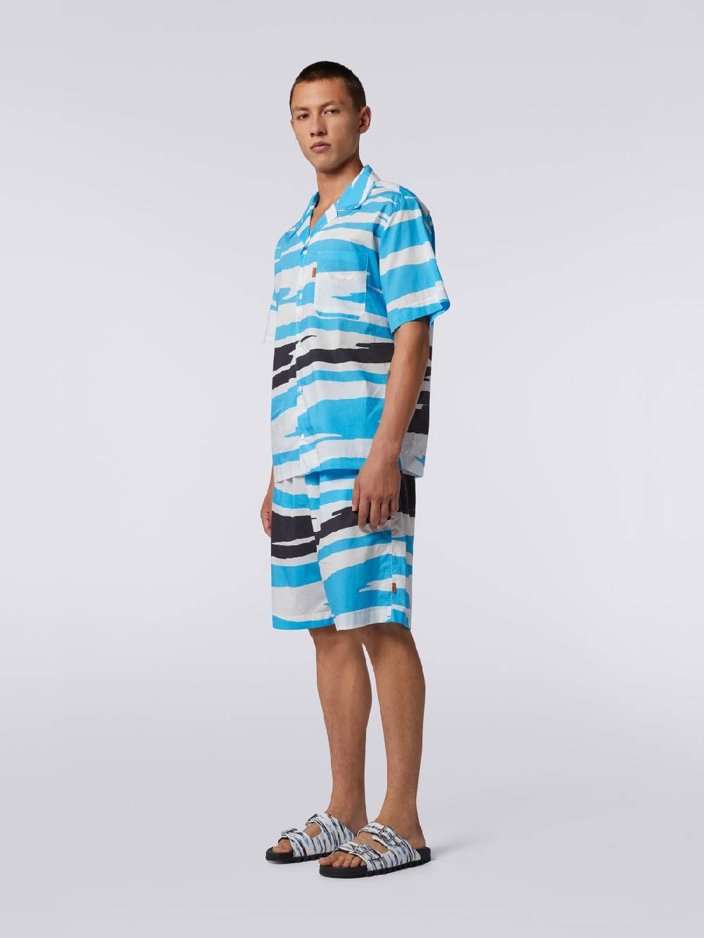 M Missoni Camicia a maniche corte modello bowling in cotone In Linea
