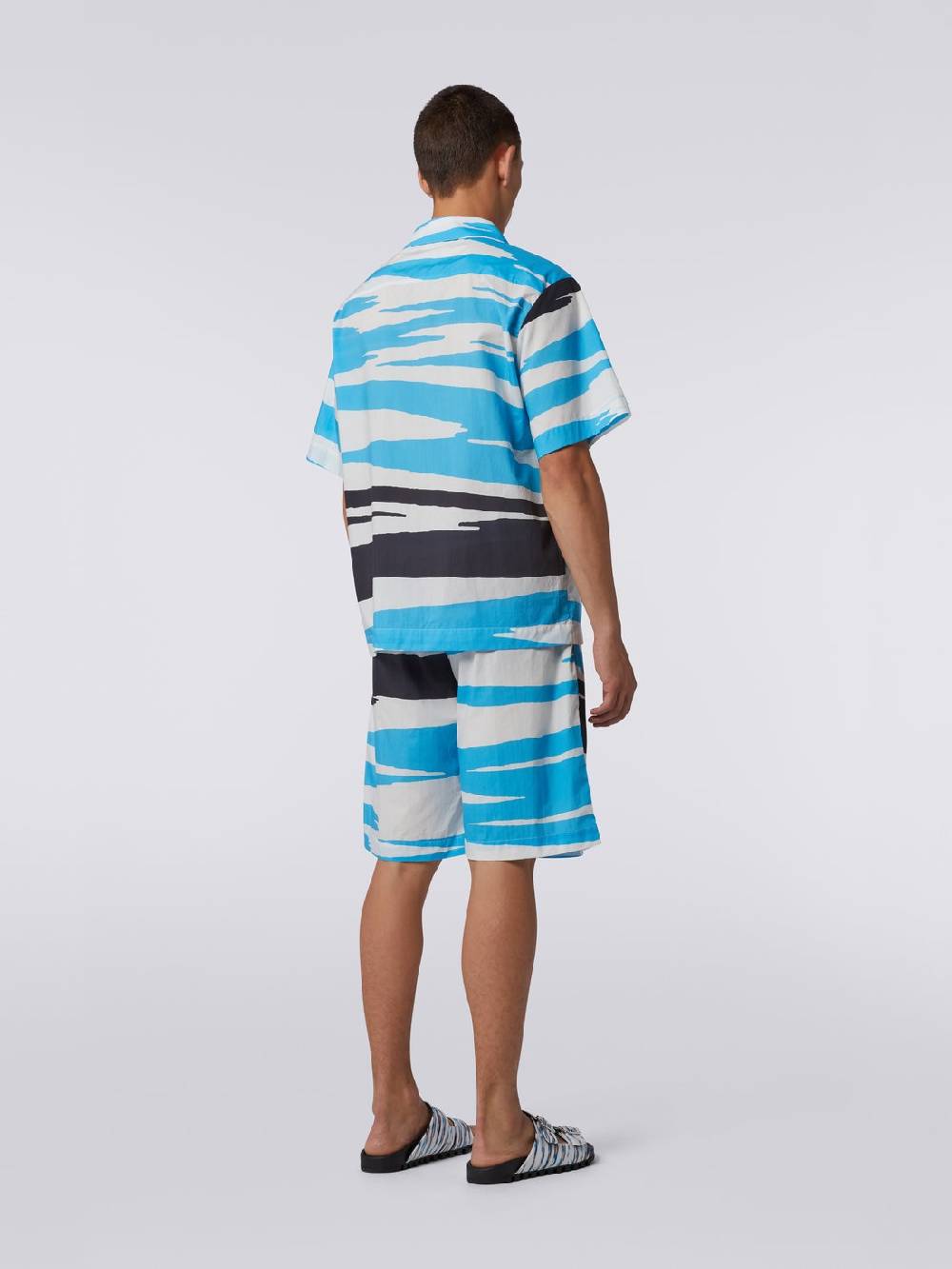 M Missoni Camicia a maniche corte modello bowling in cotone In Linea