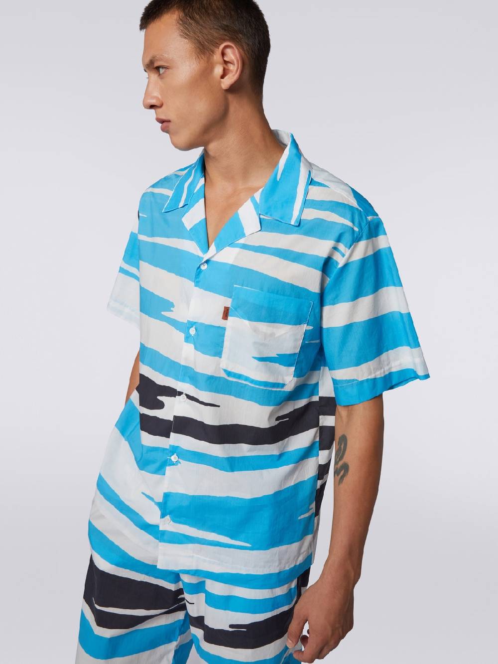 M Missoni Camicia a maniche corte modello bowling in cotone In Linea