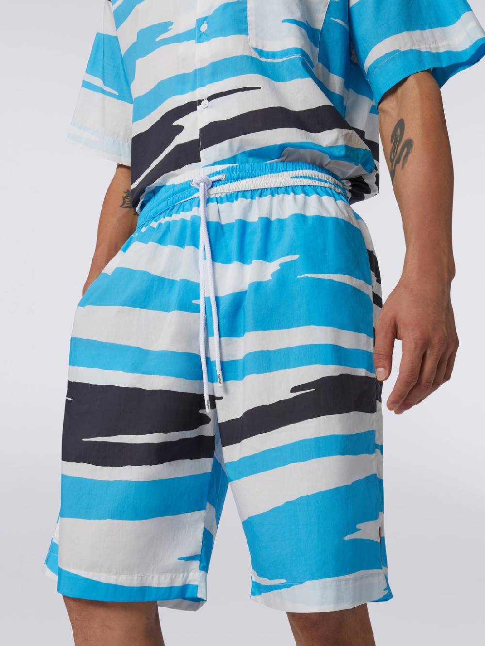 M Missoni Bermuda in cotone con stampa fiammata Nuovo