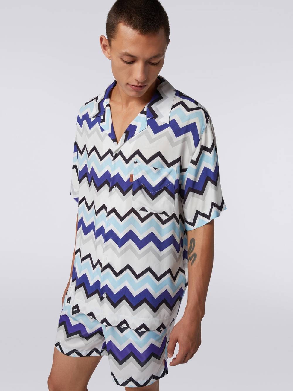 M Missoni Camicia a maniche corte modello bowling in viscosa Qualità