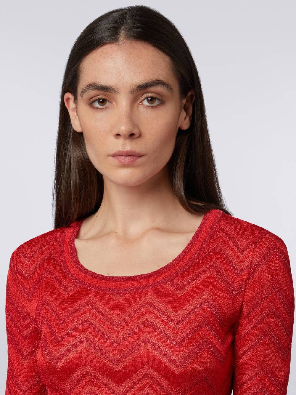 M Missoni Abito in maglia zig zag tonale con lurex Vendita