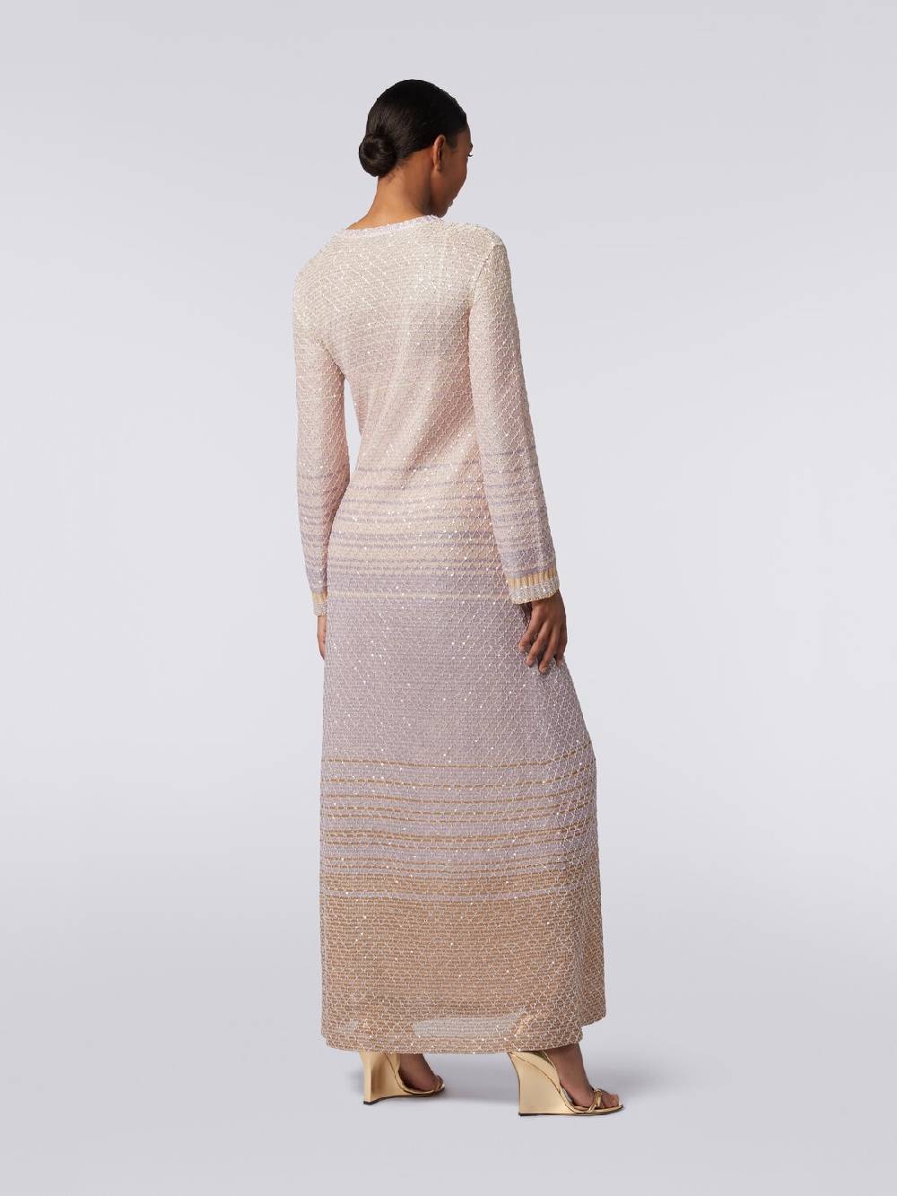 M Missoni Abito lungo in maglia dégradé con paillettes Soddisfazione Garantita