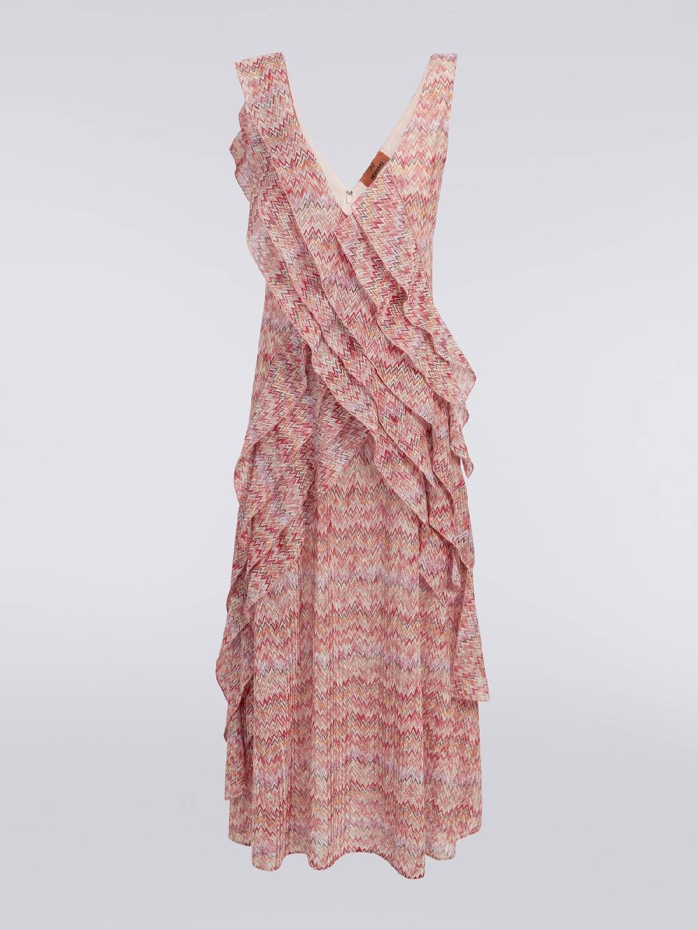 M Missoni Abito midi motivo snake con balze e lurex Ultimi tre giorni