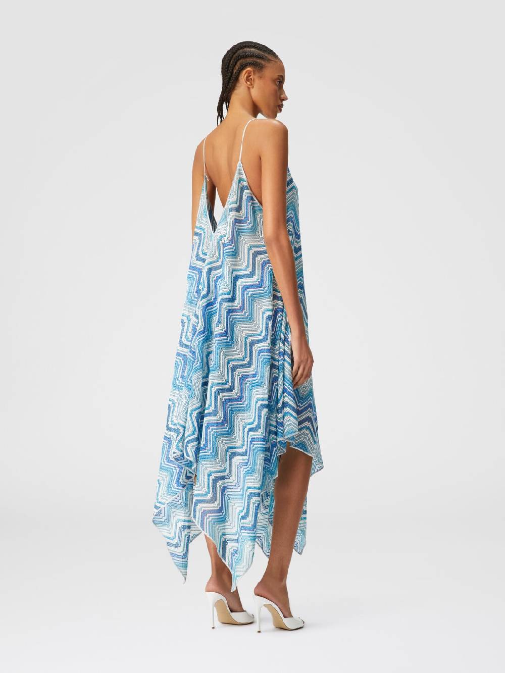 M Missoni Copricostume lungo taglio foulard in crochet chevron lamé Offerta