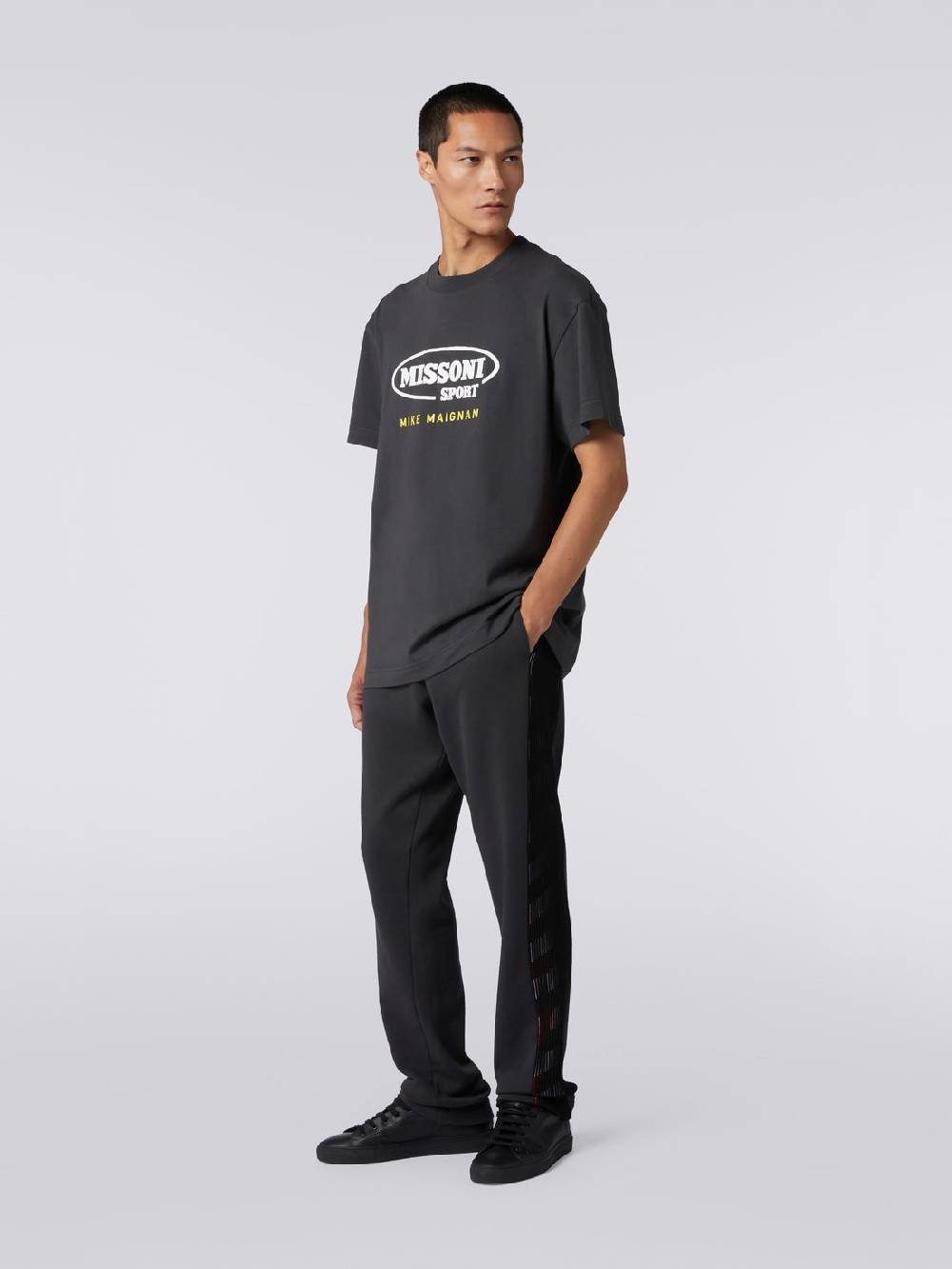 M Missoni T-shirt girocollo in cotone con logo in collaborazione con Mike Maignan Economico