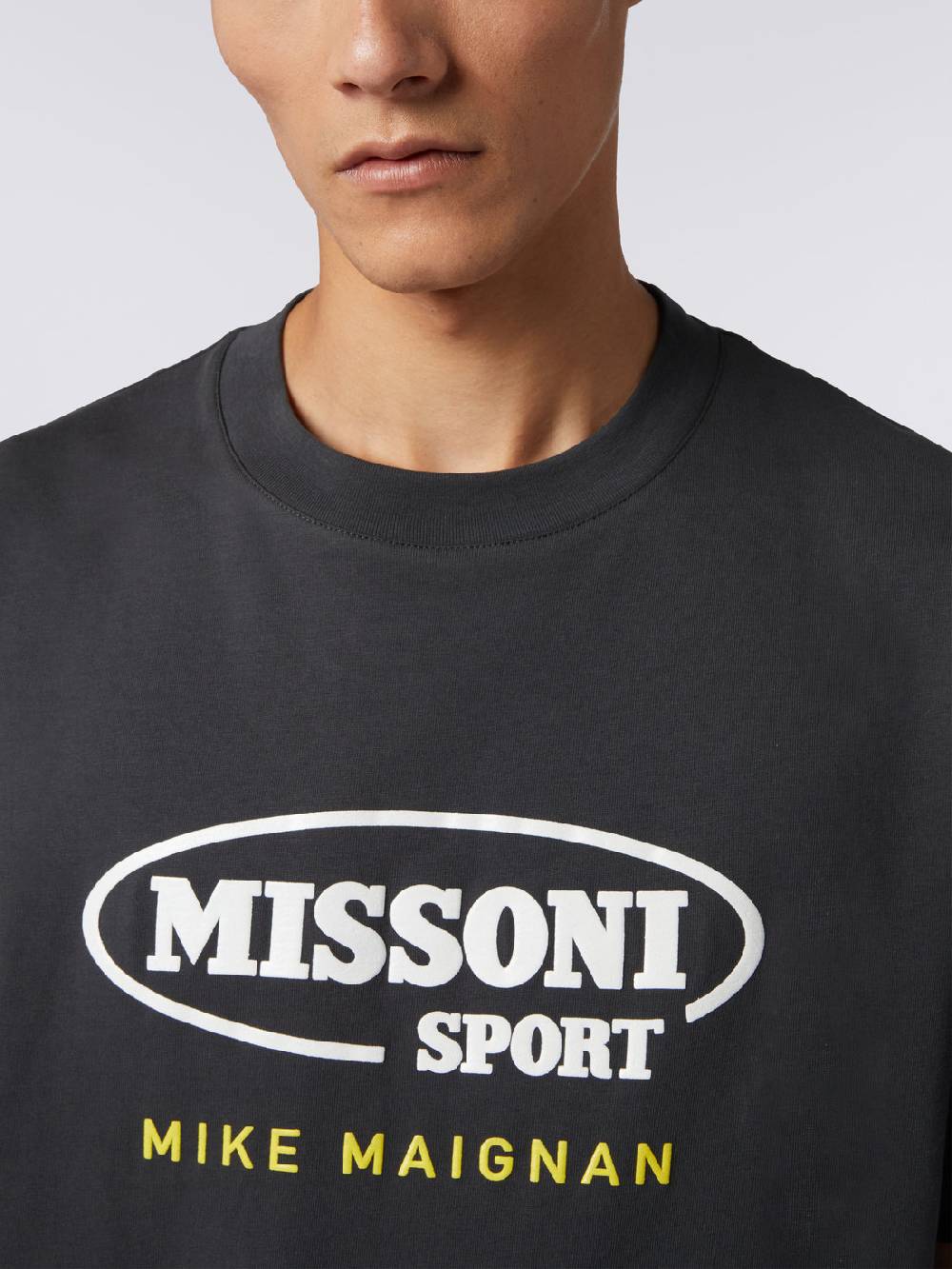 M Missoni T-shirt girocollo in cotone con logo in collaborazione con Mike Maignan Economico