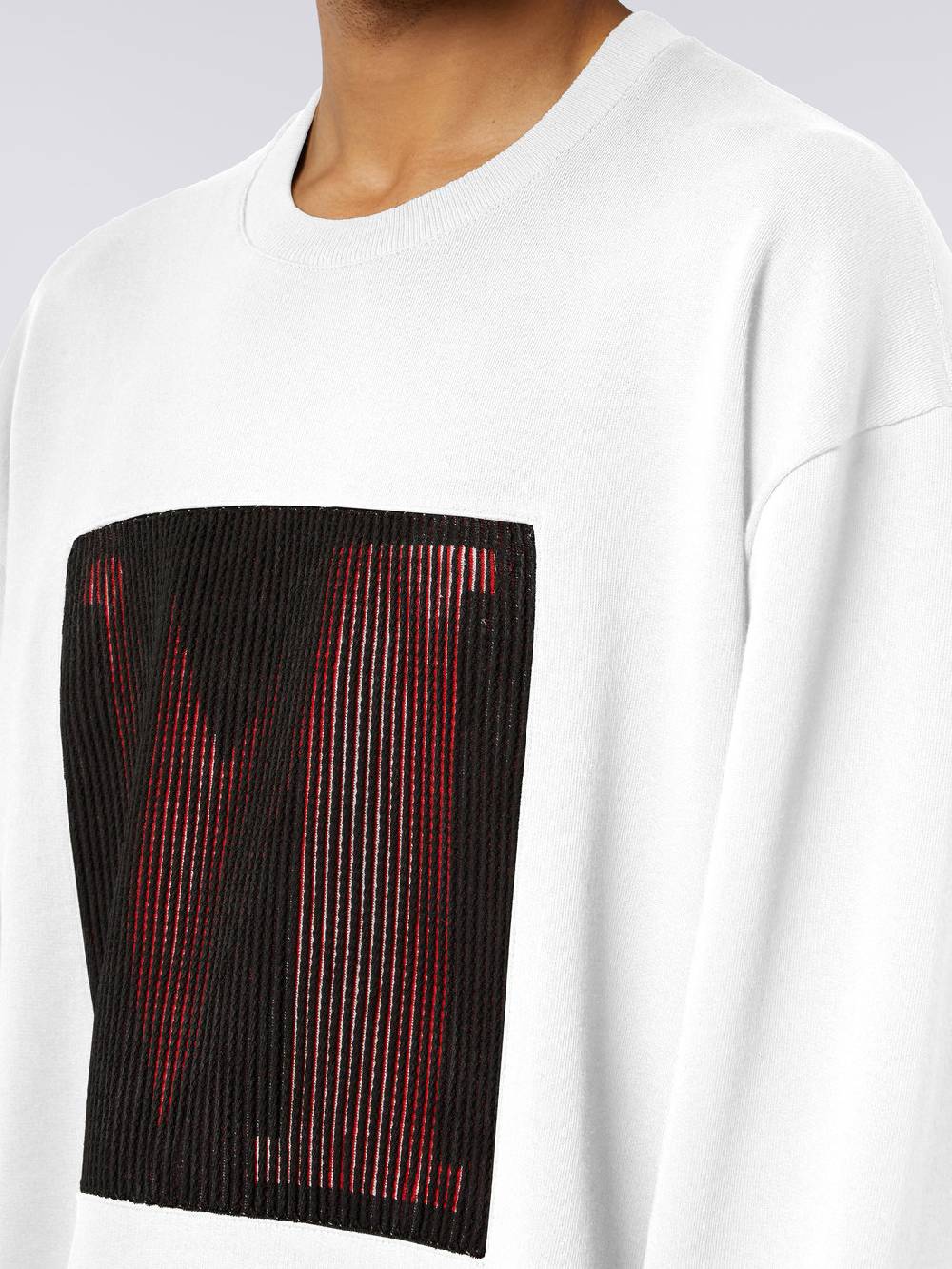 M Missoni Felpa girocollo in cotone con macro-logo in collaborazione con Mike Maignan Online