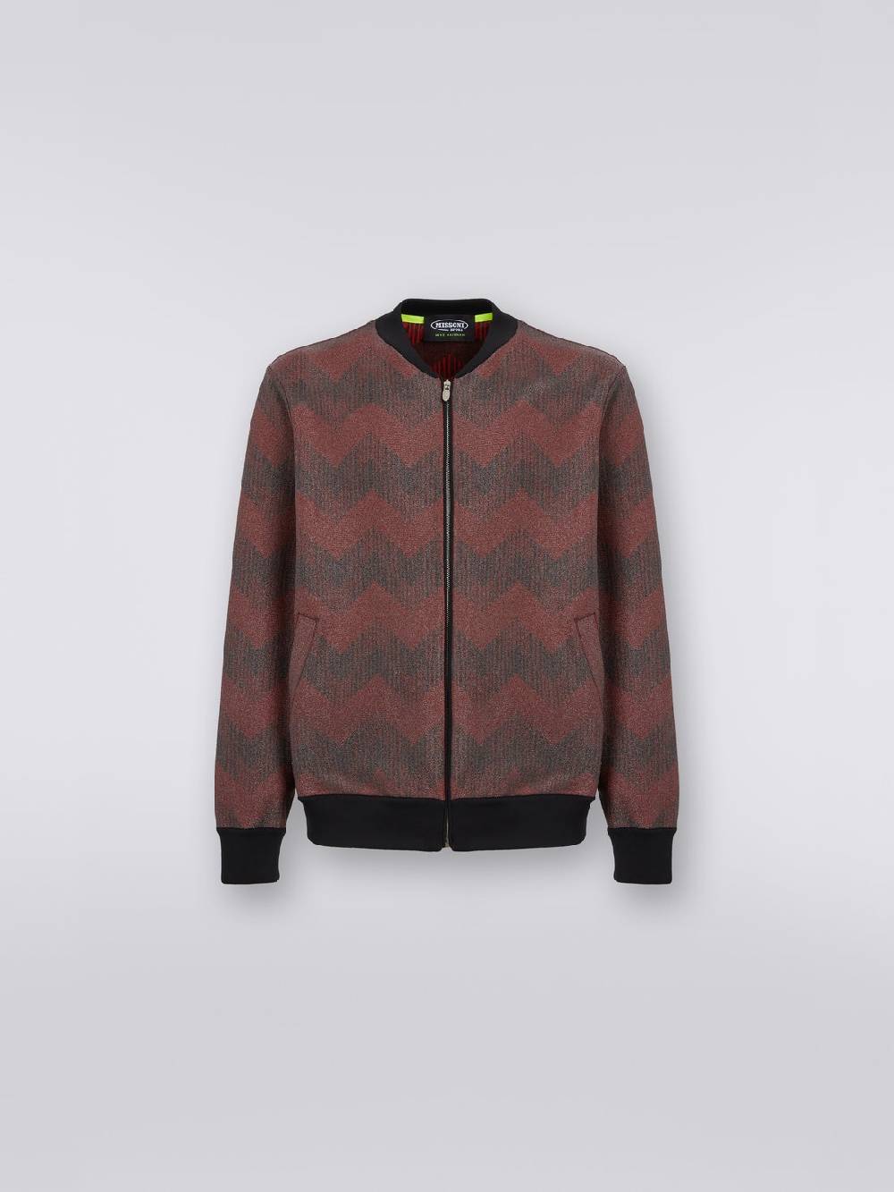 M Missoni Bomber in misto cotone zig zag in collaborazione con Mike Maignan Saldi