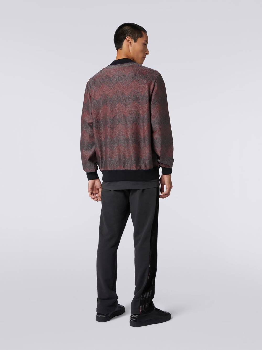 M Missoni Bomber in misto cotone zig zag in collaborazione con Mike Maignan Saldi