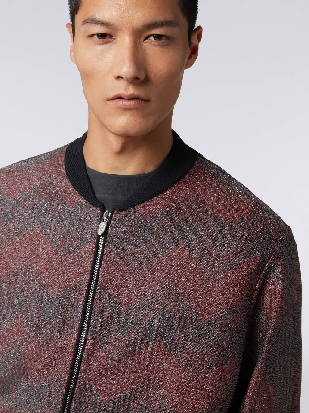 M Missoni Bomber in misto cotone zig zag in collaborazione con Mike Maignan Saldi