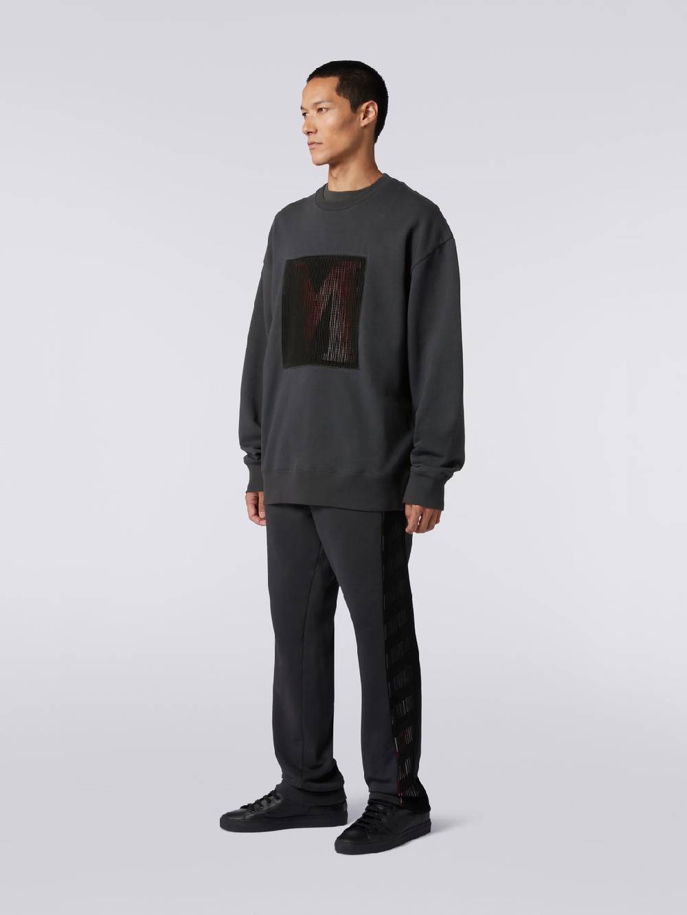 M Missoni Felpa girocollo in cotone con macro-logo in collaborazione con Mike Maignan Hotsell