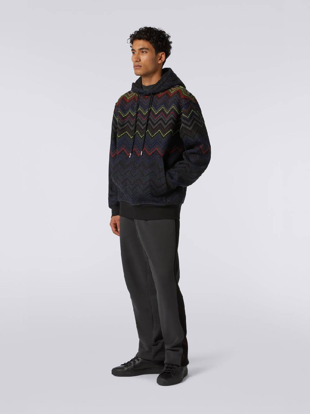 M Missoni Felpa con cappuccio e tasca a marsupio in collaborazione con Mike Maignan Saldi Di Fabbrica