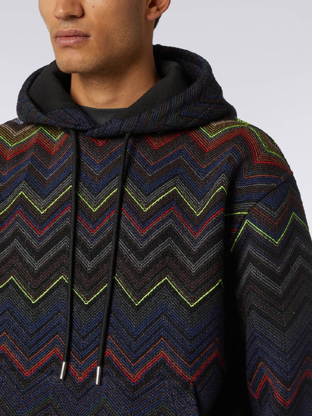 M Missoni Felpa con cappuccio e tasca a marsupio in collaborazione con Mike Maignan Saldi Di Fabbrica