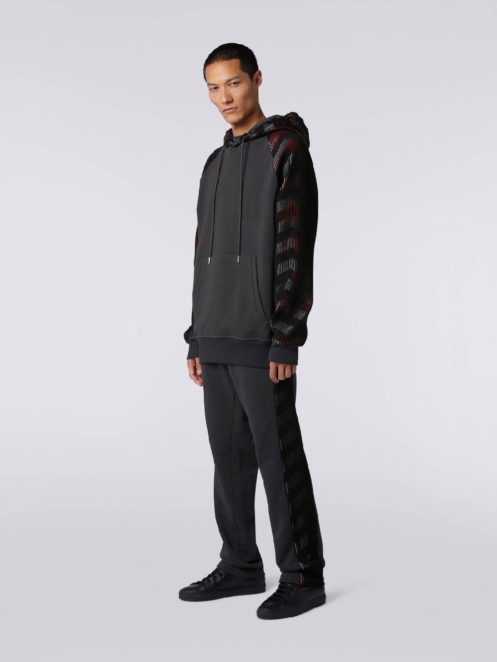 M Missoni Felpa con cappuccio in jersey con inserti in maglia in collaborazione con Mike Maignan 50% di sconto per tempo limitato