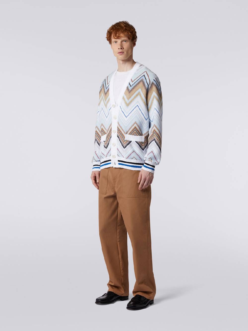 M Missoni Cardigan in misto cotone chevron Negozio