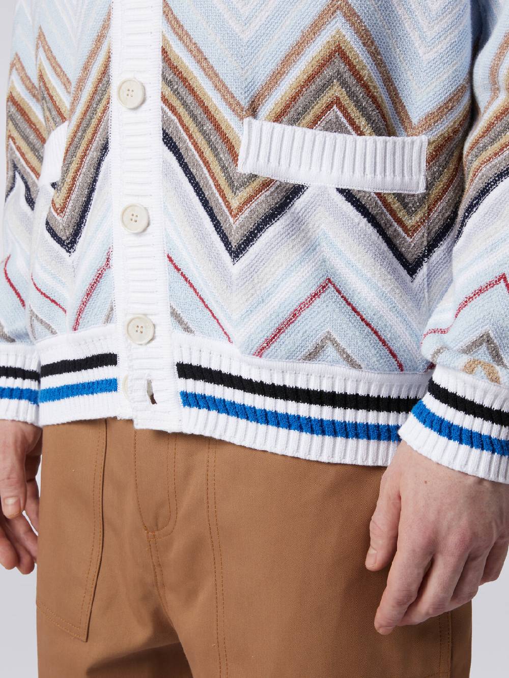 M Missoni Cardigan in misto cotone chevron Negozio