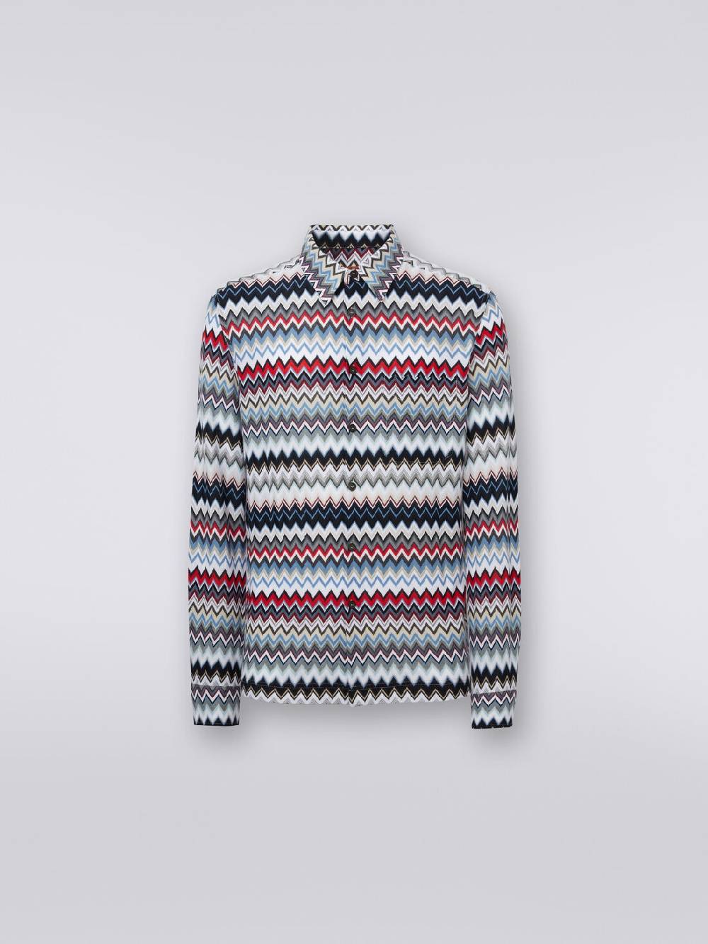 M Missoni Camicia a maniche lunghe in cotone zig zag Nuova