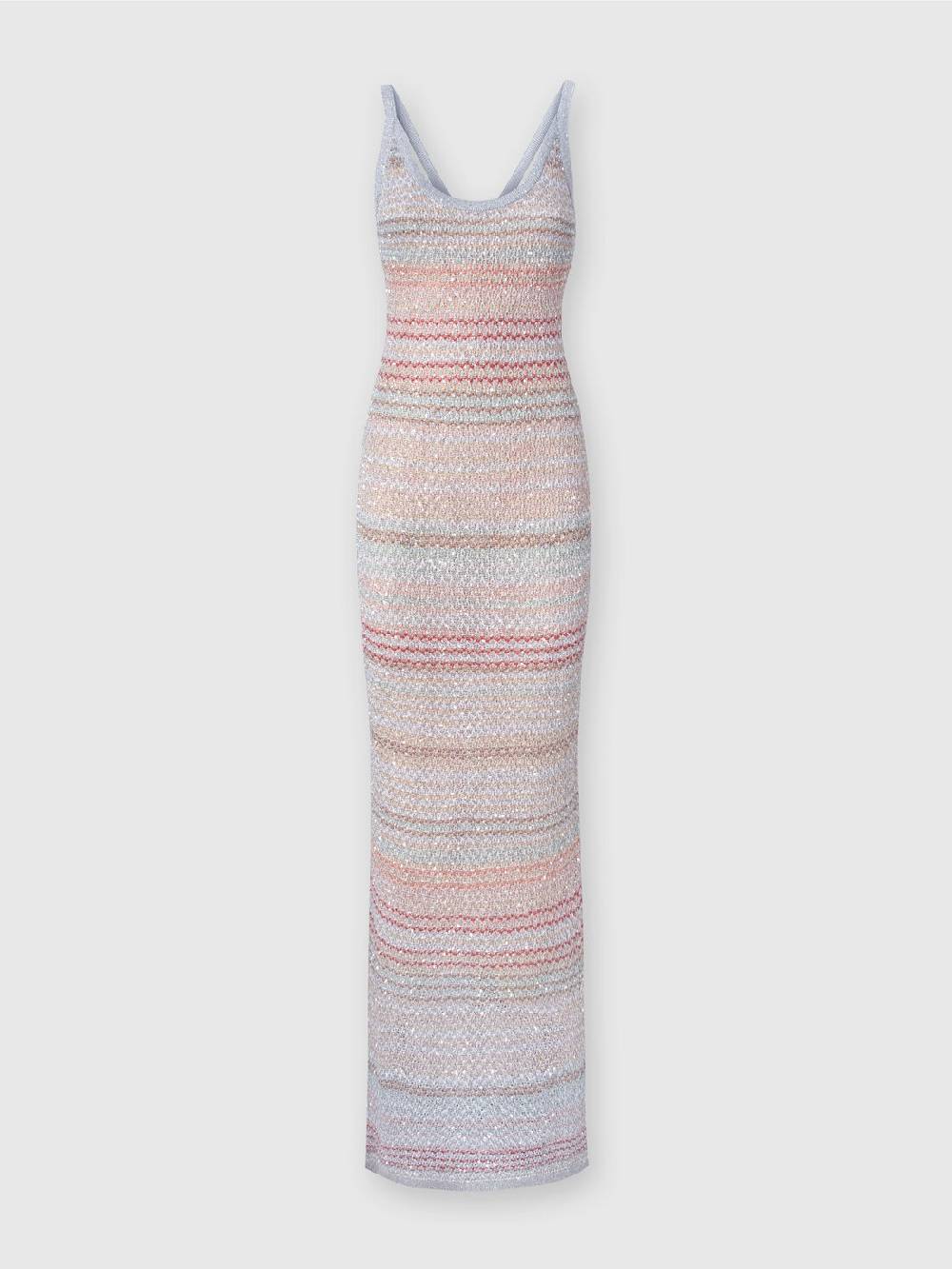 M Missoni Abito lungo in maglia zig zag con trama effetto uncinetto 2025