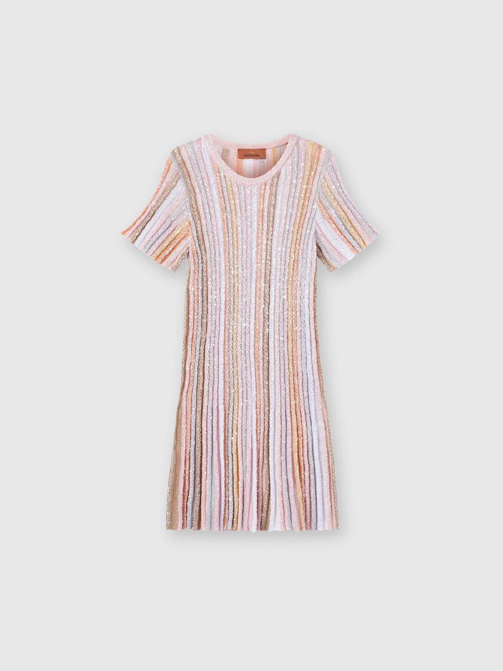 M Missoni Abito a maniche corte in maglia di viscosa plissée Negozi Online
