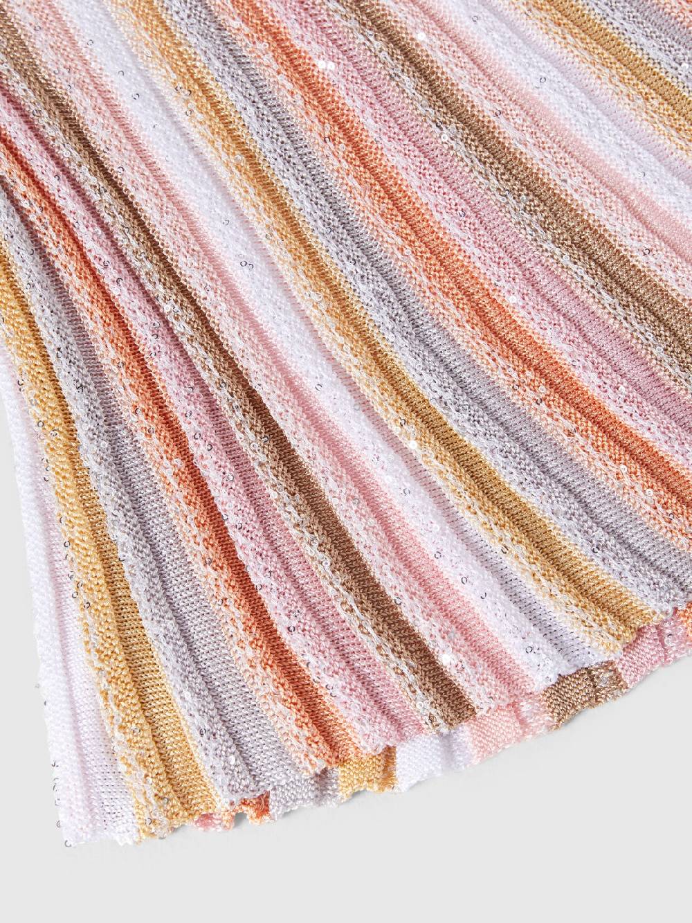 M Missoni Top senza maniche in maglia di viscosa plissée con paillettes Consegna Veloce