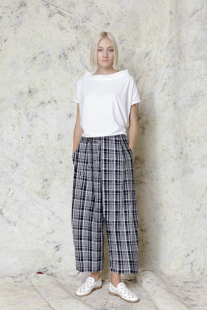 Opificio Neirami PANTALONE CON ELASTICO IN VITA E RIPRESA Nuovo