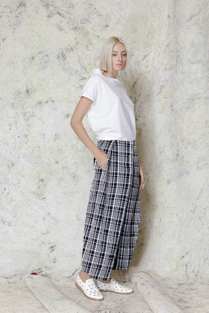 Opificio Neirami PANTALONE CON ELASTICO IN VITA E RIPRESA Nuovo
