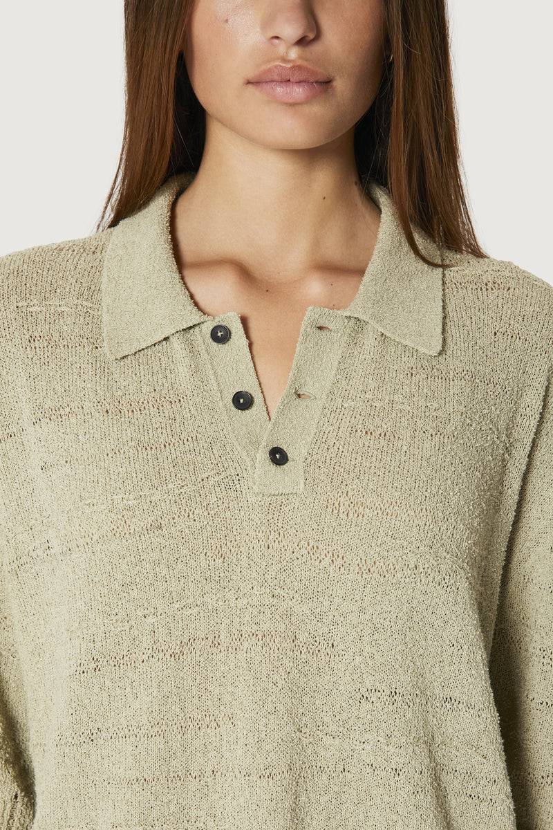 Paura ADAM KNIT POLO SHIRT SAGE I Più Venduti