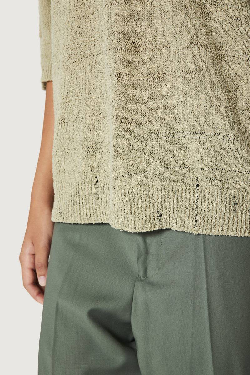 Paura ADAM KNIT POLO SHIRT SAGE I Più Venduti