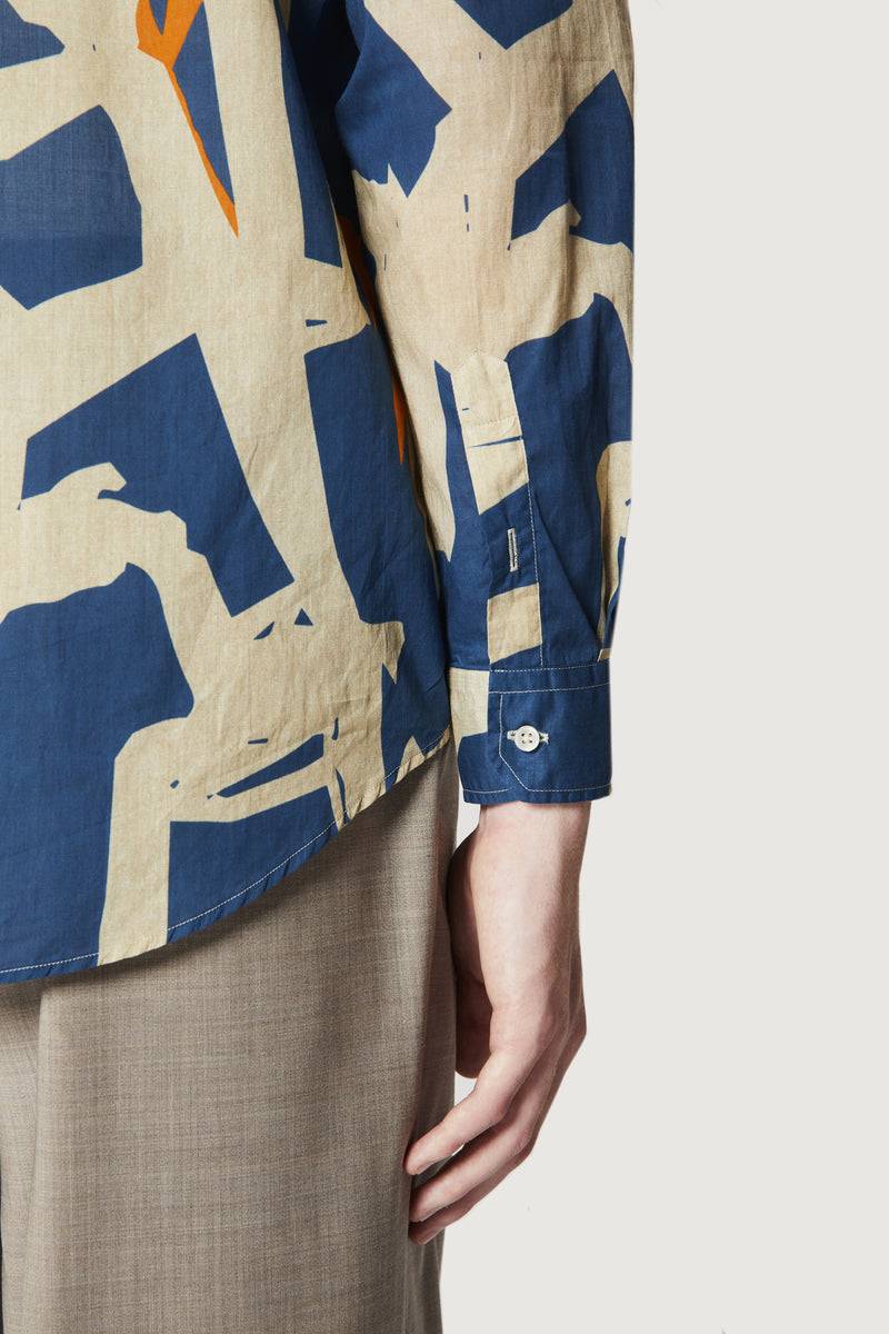 Paura BRUCE OVERSIZED SHIRT MODULO BLUE In Saldo
