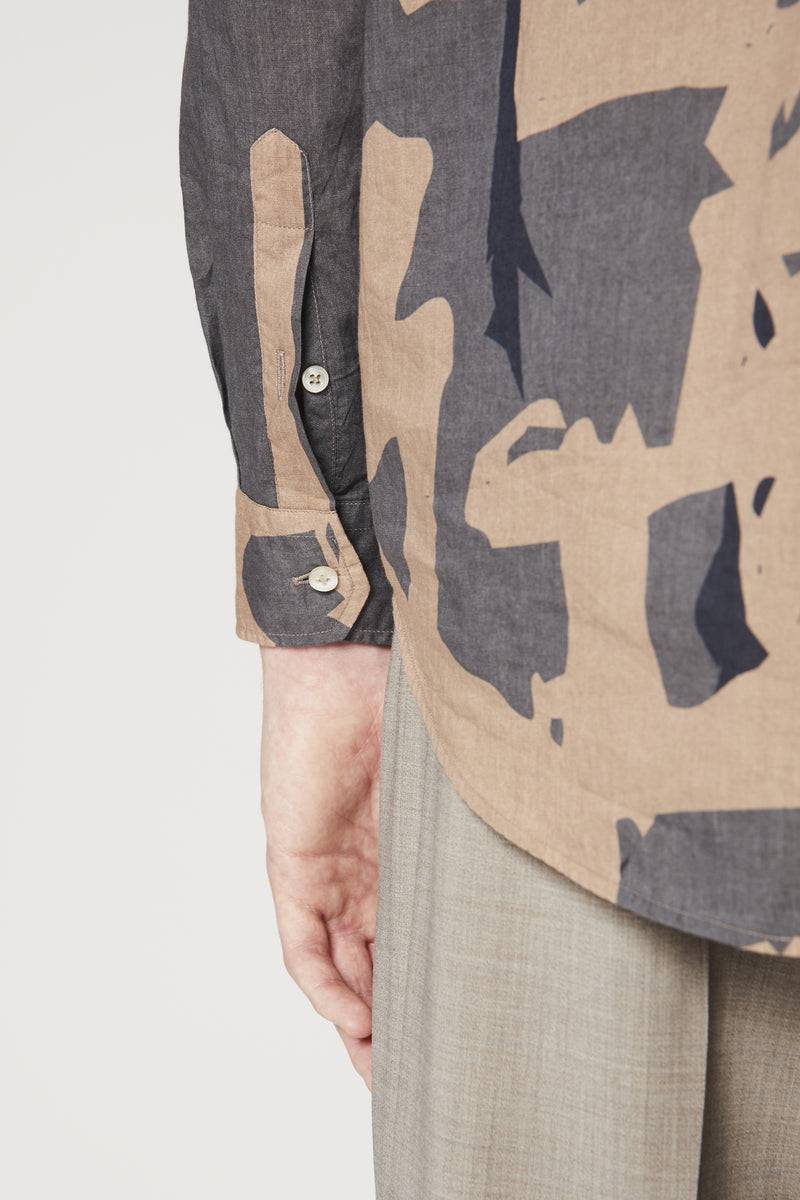 Paura BRUCE OVERSIZED SHIRT MODULO MUD Nuova