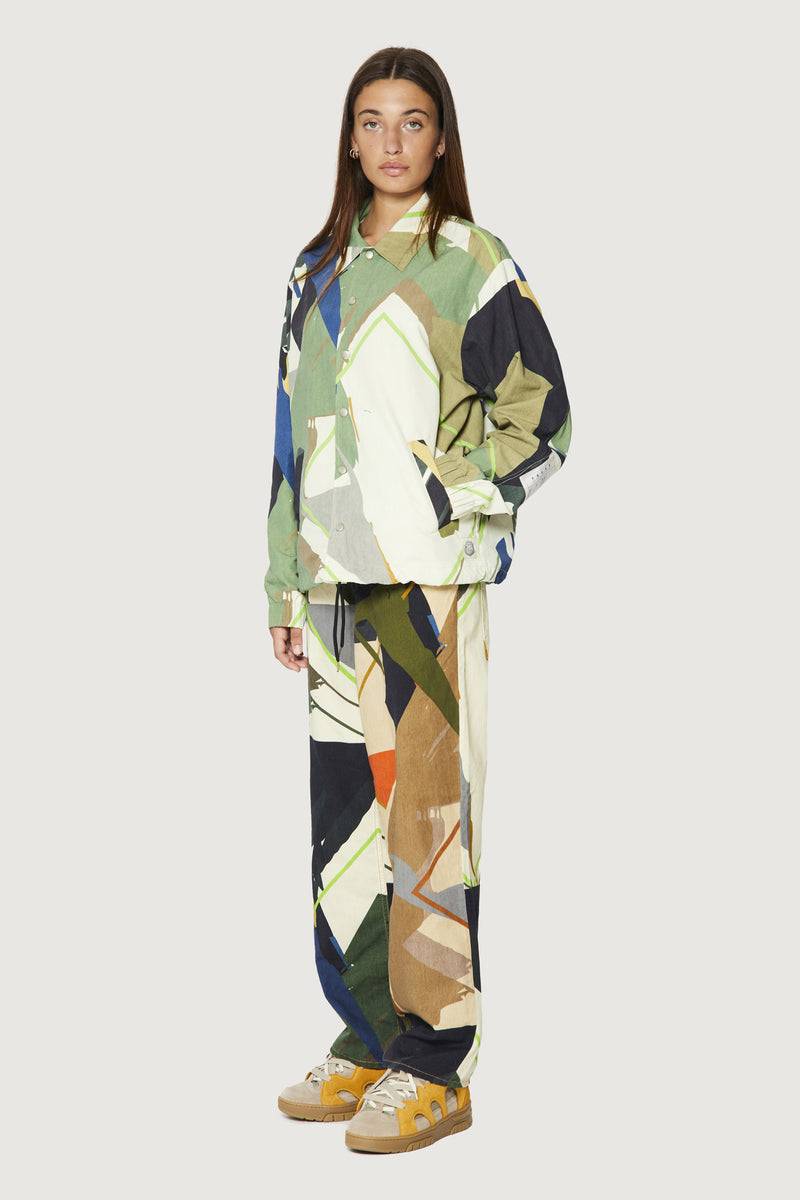 Paura CARA COACH JACKET GREEN CAMO Moda