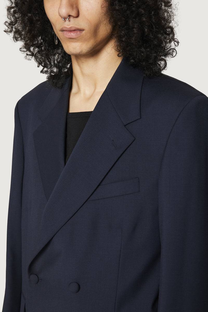 Paura CASSEL DOUBLEBREASTED SUIT JACKET DARK BLUE 2025