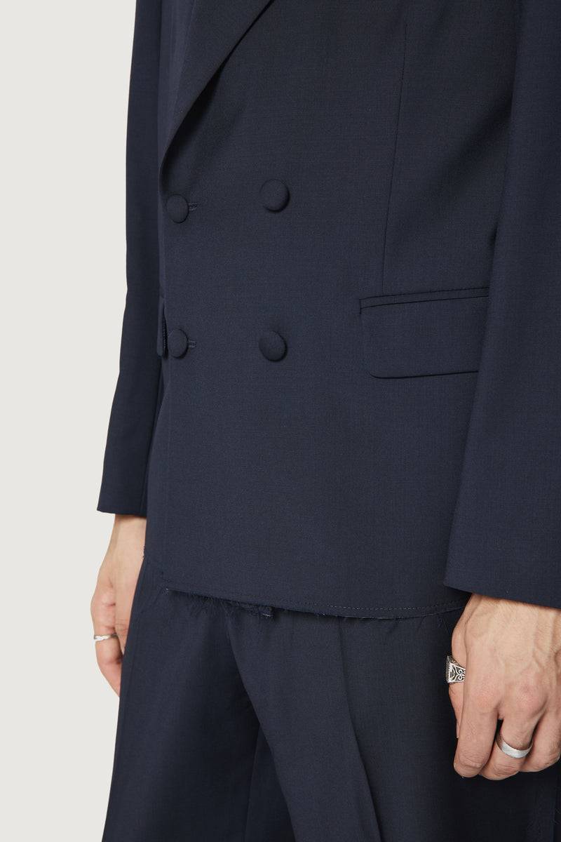 Paura CASSEL DOUBLEBREASTED SUIT JACKET DARK BLUE 2025